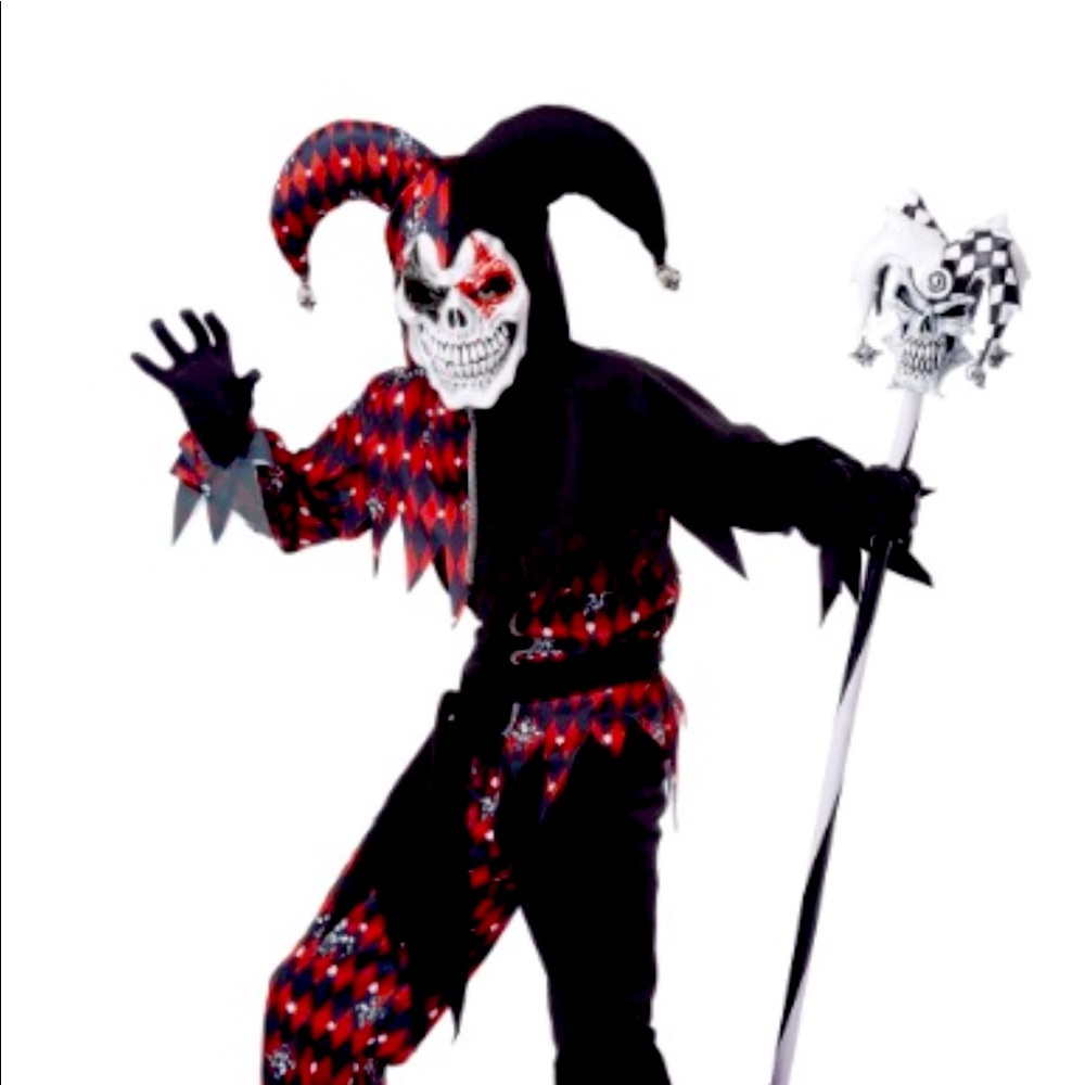 Kids Halloween Costume Sinister Jester 10-12 years